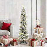 Vidaxl kunstkerstboom met 150 led wit 150 cm pvc en metaal en plastic