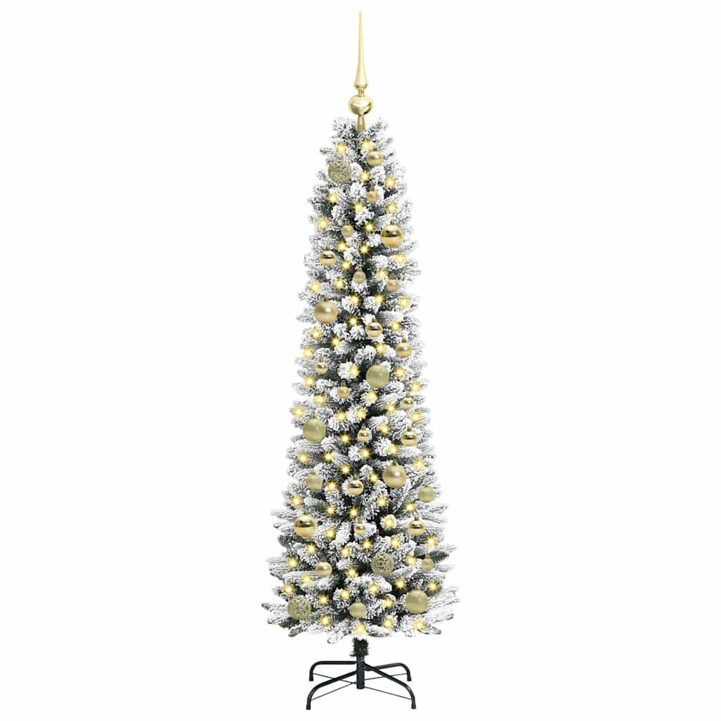 Vidaxl kunstkerstboom met 150 led wit 150 cm pvc en metaal en plastic