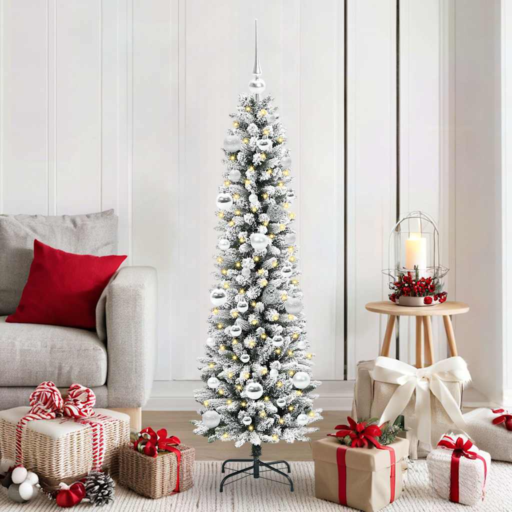 Vidaxl kunstkerstboom met 150 led wit 150 cm pvc en metaal en plastic