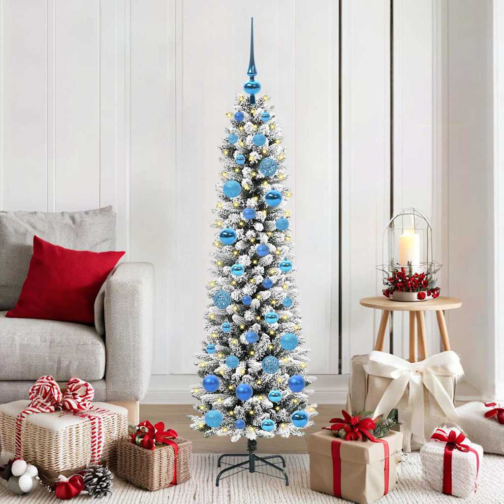 Vidaxl kunstkerstboom met 150 led wit 150 cm pvc en metaal en plastic