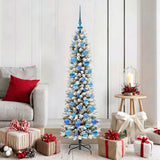 Vidaxl kunstkerstboom met 150 led wit 150 cm pvc en metaal en plastic