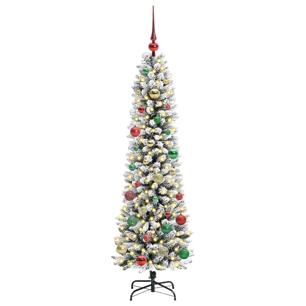 Vidaxl kunstkerstboom met 150 led wit 150 cm pvc en metaal en plastic