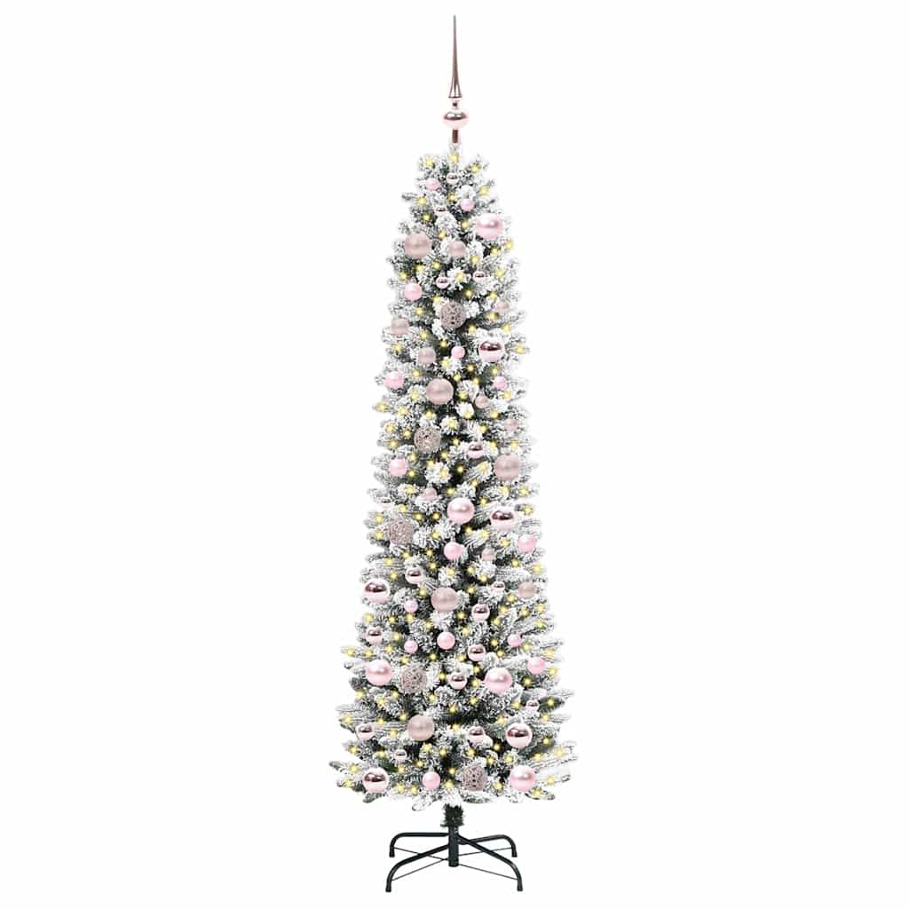 Vidaxl kunstkerstboom met 300 led wit 180 cm pvc en metaal en plastic