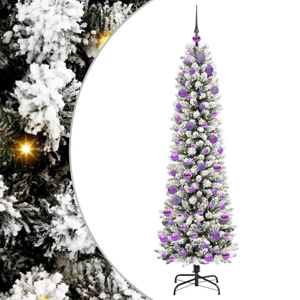 Vidaxl kunstkerstboom met 300 led wit 180 cm pvc en metaal en plastic