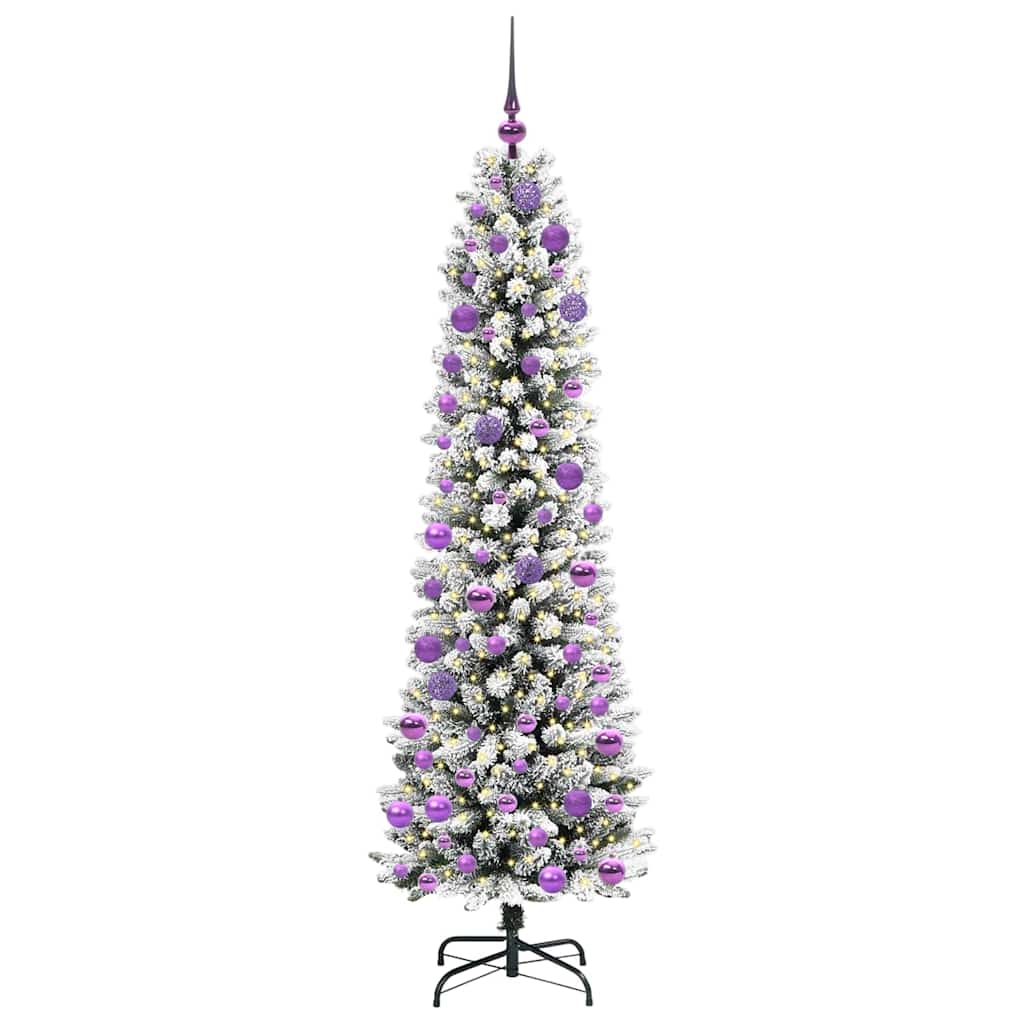 Vidaxl kunstkerstboom met 300 led wit 180 cm pvc en metaal en plastic