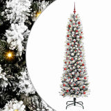 Vidaxl kunstkerstboom met 300 led wit 210 cm pvc en metaal en plastic
