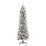 Vidaxl kunstkerstboom met 300 led wit 210 cm pvc en metaal en plastic