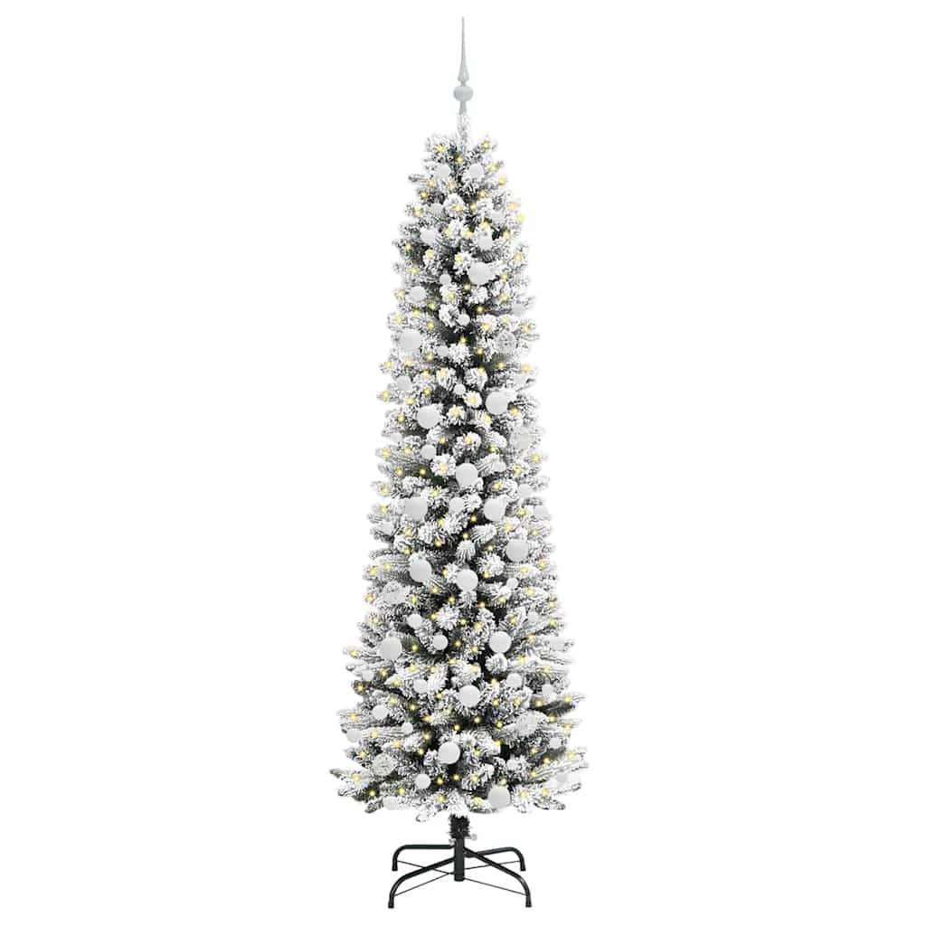 Vidaxl kunstkerstboom met 300 led wit 210 cm pvc en metaal en plastic