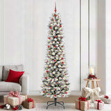 Vidaxl kunstkerstboom met 300 led wit 240 cm pvc en metaal en plastic