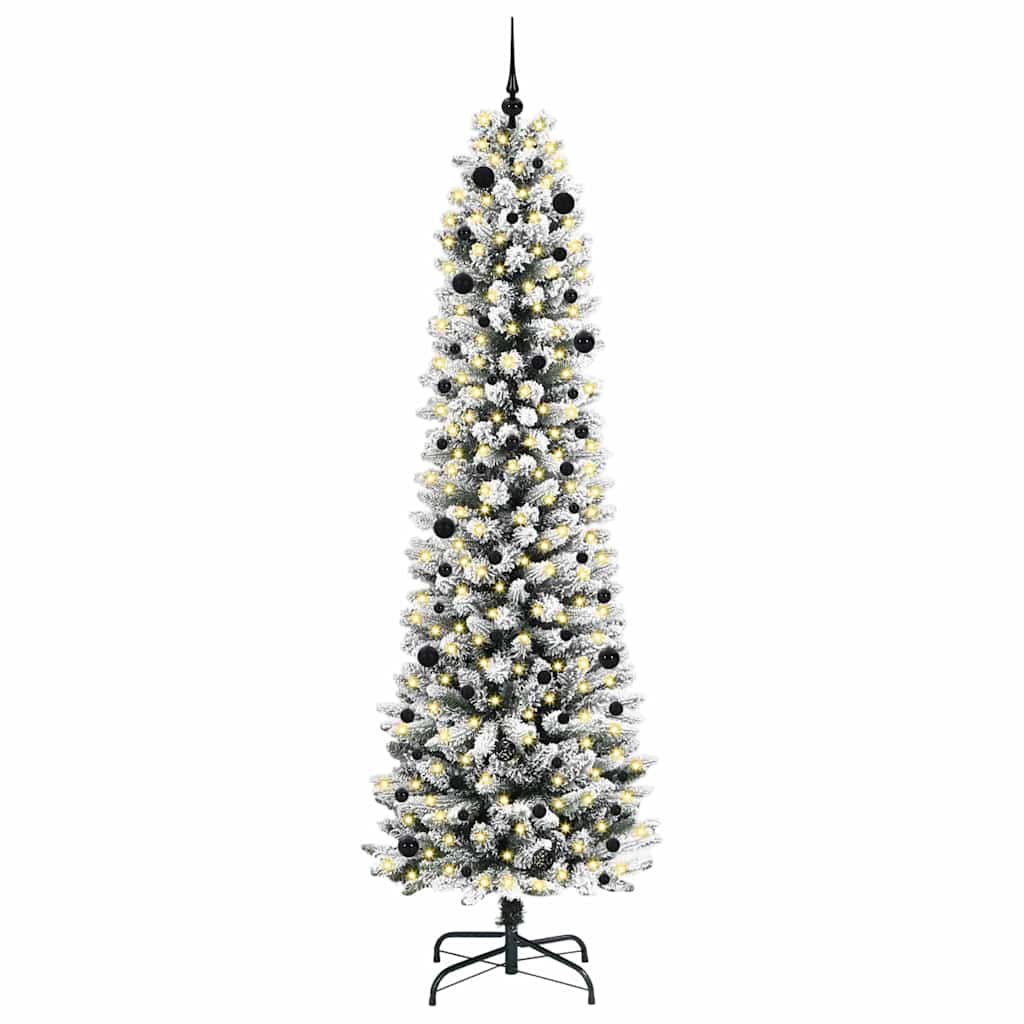Vidaxl kunstkerstboom met 300 led wit 240 cm pvc en metaal en plastic