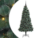 Vidaxl kunst kerstboom met verlichting en bal set groen 180 cm pet