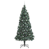 Vidaxl kunstkerstboom met voorverlichting en ballenset groen 240 cm