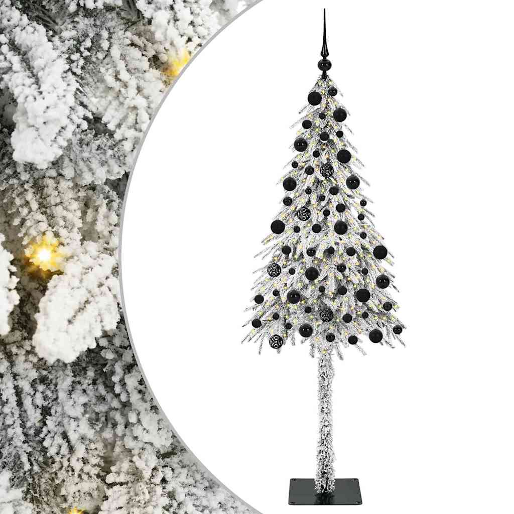 Vidaxl kerstboom met 300 led met standaard wit 210 cm pe en staal
