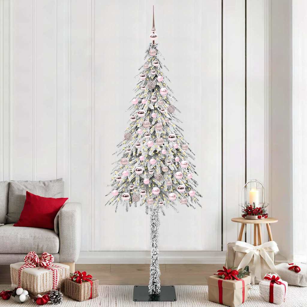 Vidaxl kerstboom met 300 led met standaard wit 210 cm pe en staal