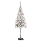 Vidaxl kerstboom met 300 led met standaard wit 210 cm pe en staal
