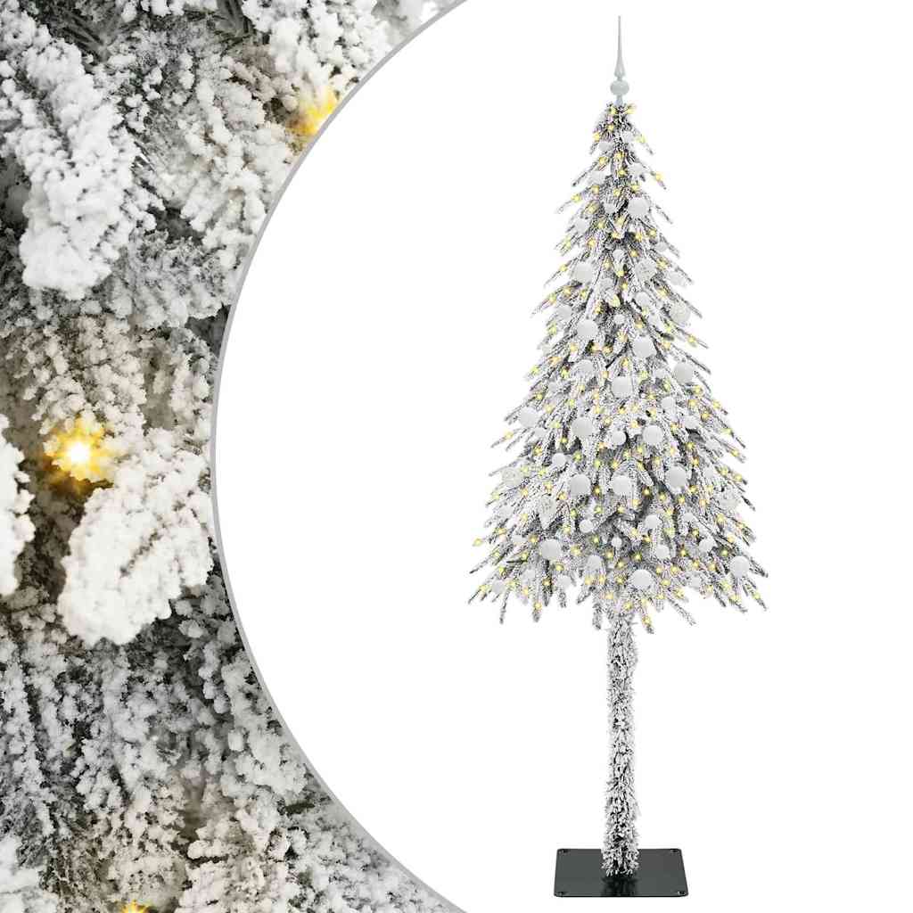 Vidaxl kerstboom met 300 led met standaard wit 210 cm pe en staal