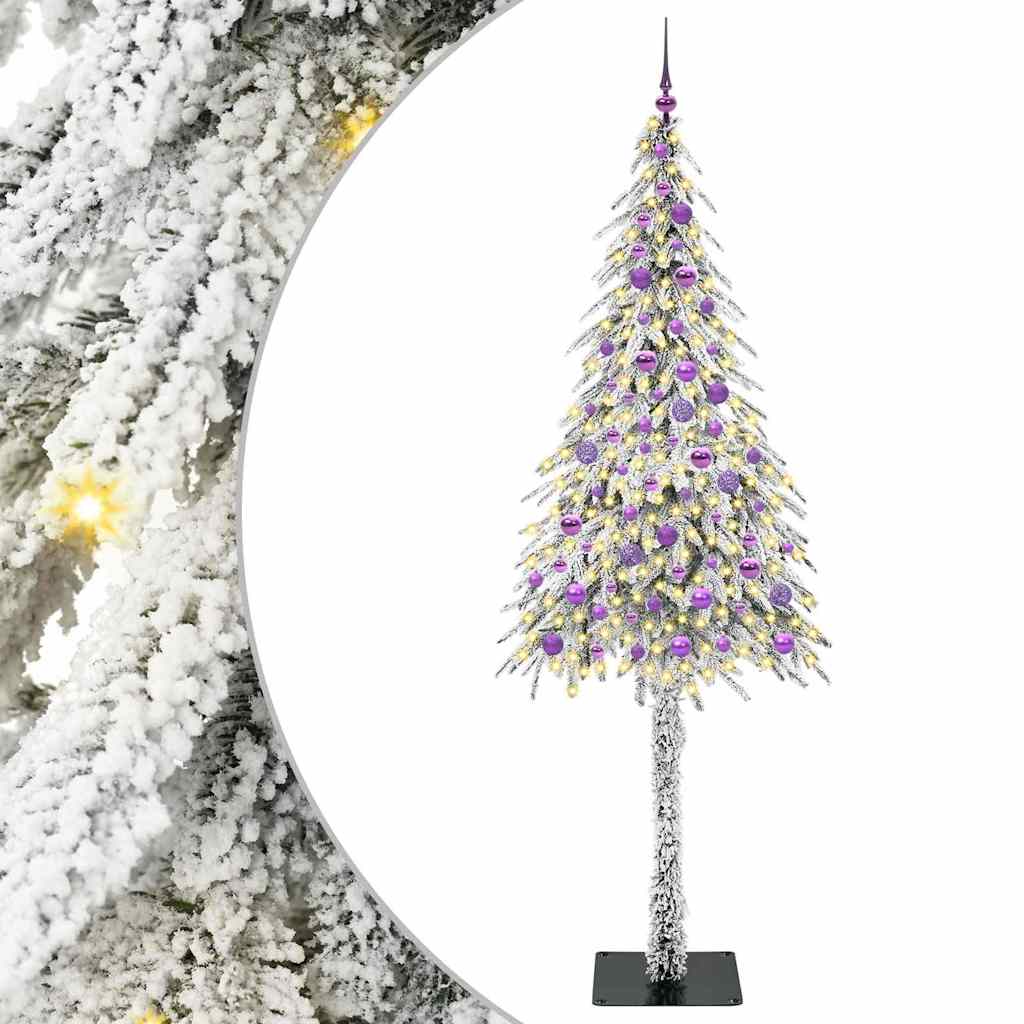 Vidaxl kerstboom met 300 led met standaard wit 210 cm pe en staal