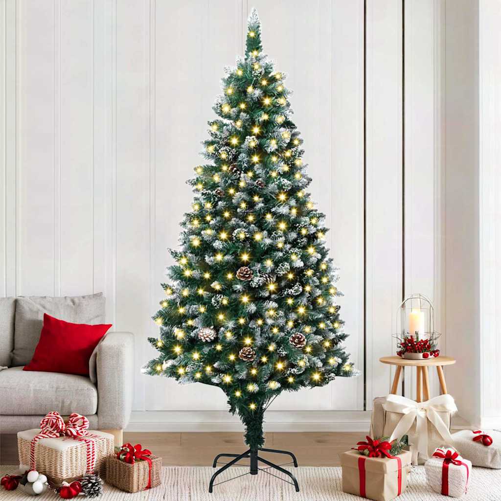 Vidaxl kunstkerstboom groen 180 cm pvc en staal en kunststof