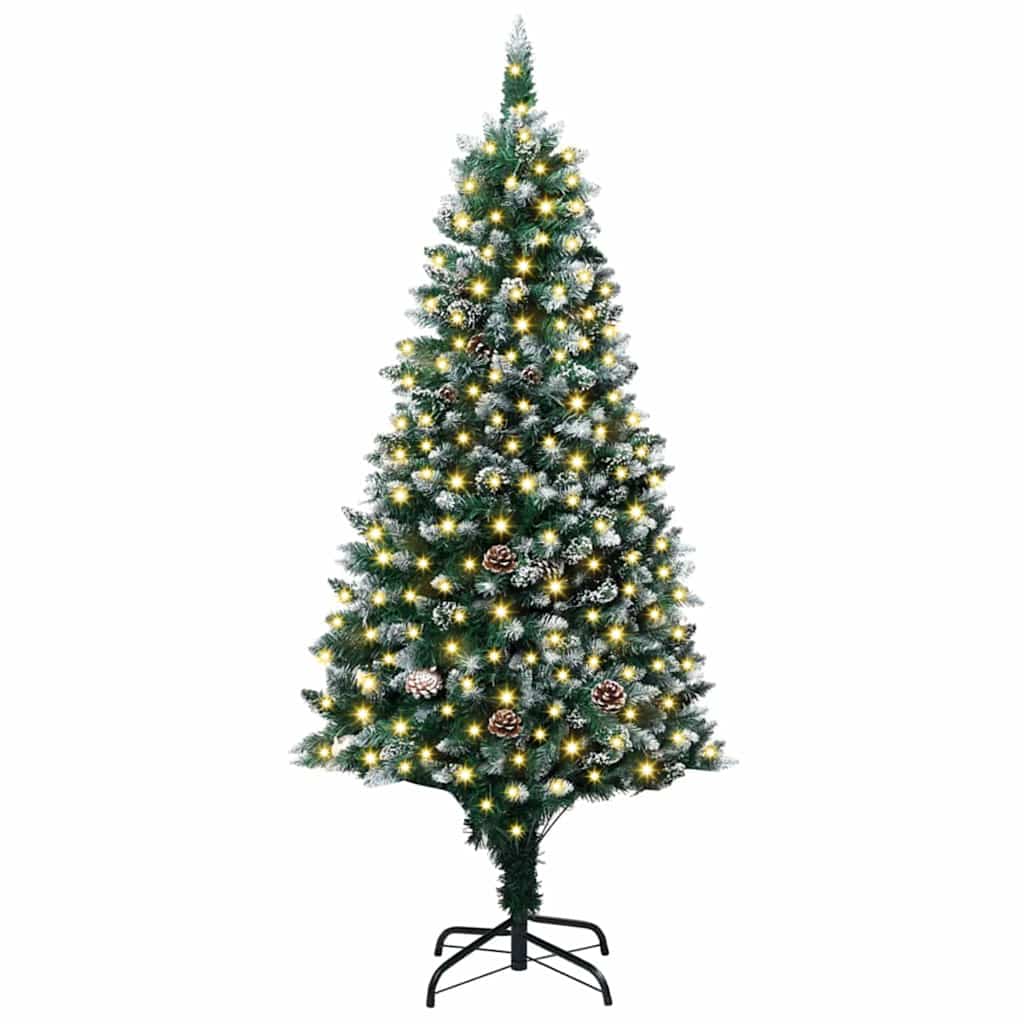 Vidaxl kunstkerstboom groen 180 cm pvc en staal en kunststof