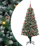 Vidaxl kunstkerstboom groen 180 cm pvc en staal en kunststof