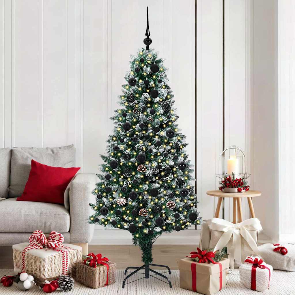 Vidaxl kunstkerstboom groen 180 cm pvc en staal en kunststof