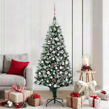 Vidaxl kunstkerstboom groen 180 cm pvc en staal en kunststof