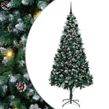 Vidaxl kunstkerstboom groen 210 cm pvc en staal en kunststof