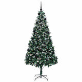 Vidaxl kunstkerstboom groen 210 cm pvc en staal en kunststof