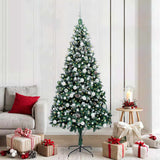 Vidaxl kunstkerstboom groen 210 cm pvc en staal en kunststof
