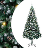 Vidaxl kunstkerstboom groen 210 cm pvc en staal en kunststof