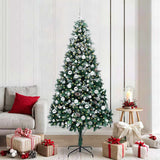 Vidaxl kunstkerstboom groen 210 cm pvc en staal en kunststof