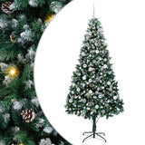 Vidaxl kunstkerstboom groen 210 cm pvc en staal en kunststof