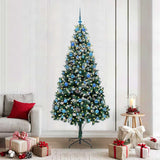 Vidaxl kunstkerstboom groen 210 cm pvc en staal en kunststof
