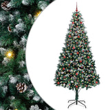 Vidaxl kunstkerstboom groen 240 cm pvc en staal en kunststof