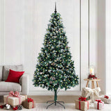 Vidaxl kunstkerstboom groen 240 cm pvc en staal en kunststof
