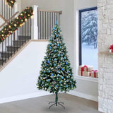 Vidaxl kunstkerstboom groen 240 cm pvc en staal en kunststof