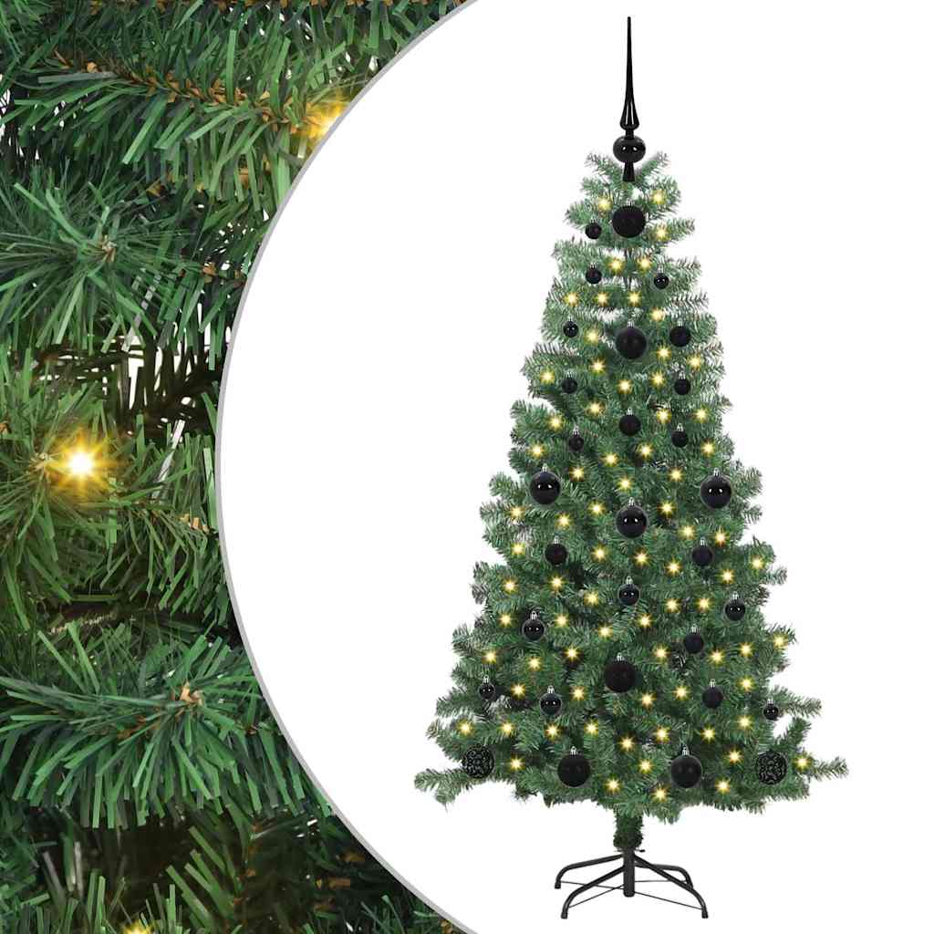 Vidaxl kerstboom met 150 led met standaard groen 120 cm pvc