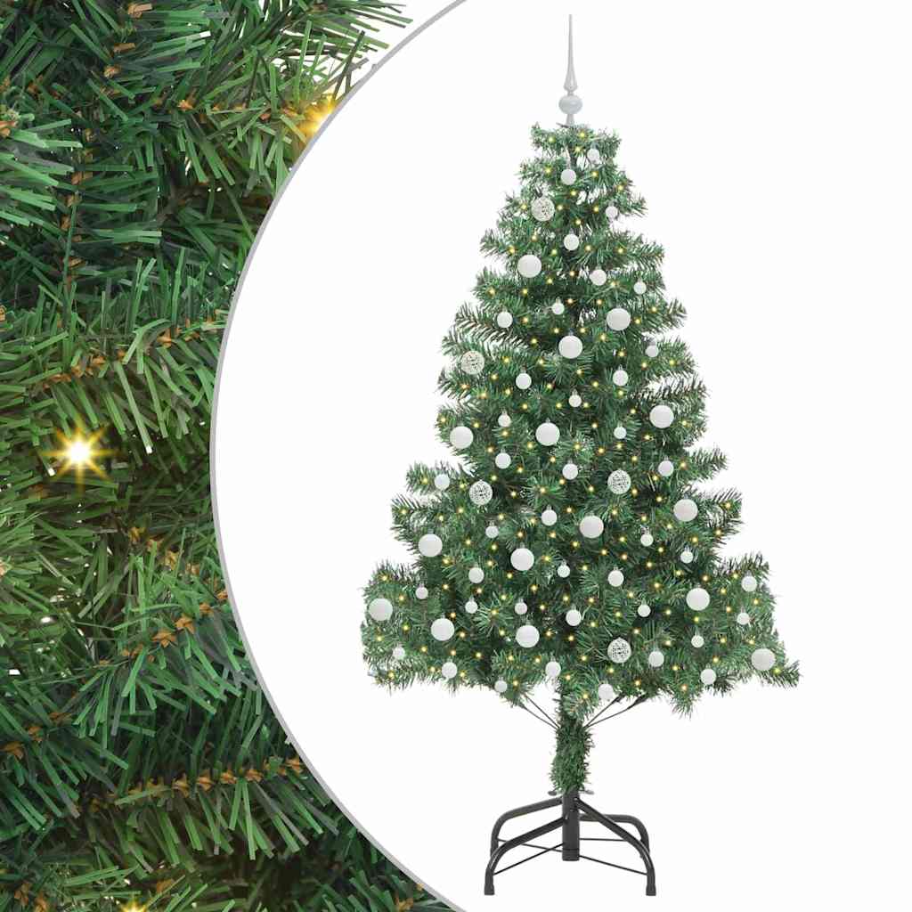 Vidaxl kerstboom met 300 led met standaard groen 210 cm pvc