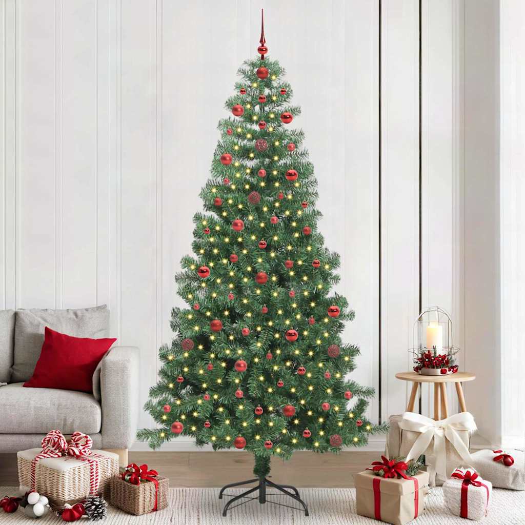 Vidaxl kerstboom met 300 led met standaard groen 240 cm pvc