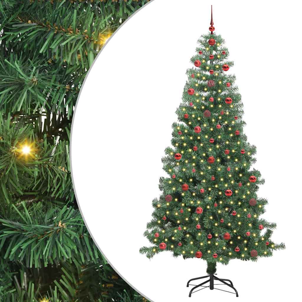 Vidaxl kerstboom met 300 led met standaard groen 240 cm pvc