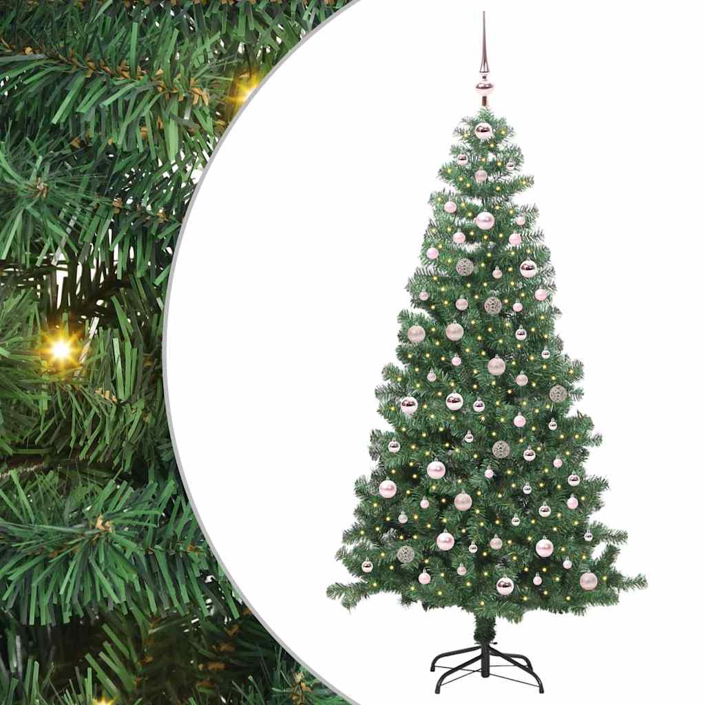 Vidaxl kerstboom met 300 led met standaard groen 240 cm pvc