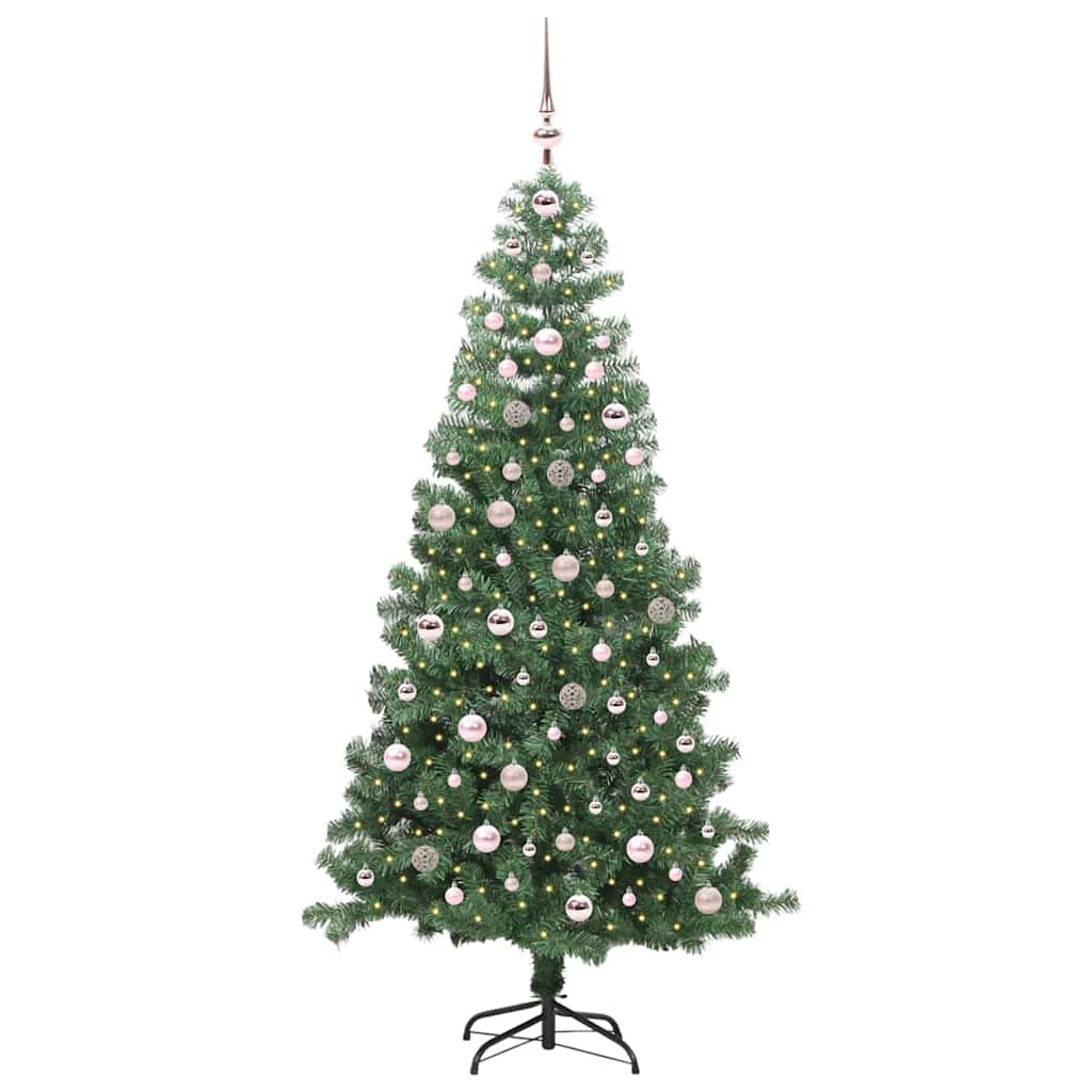 Vidaxl kerstboom met 300 led met standaard groen 240 cm pvc