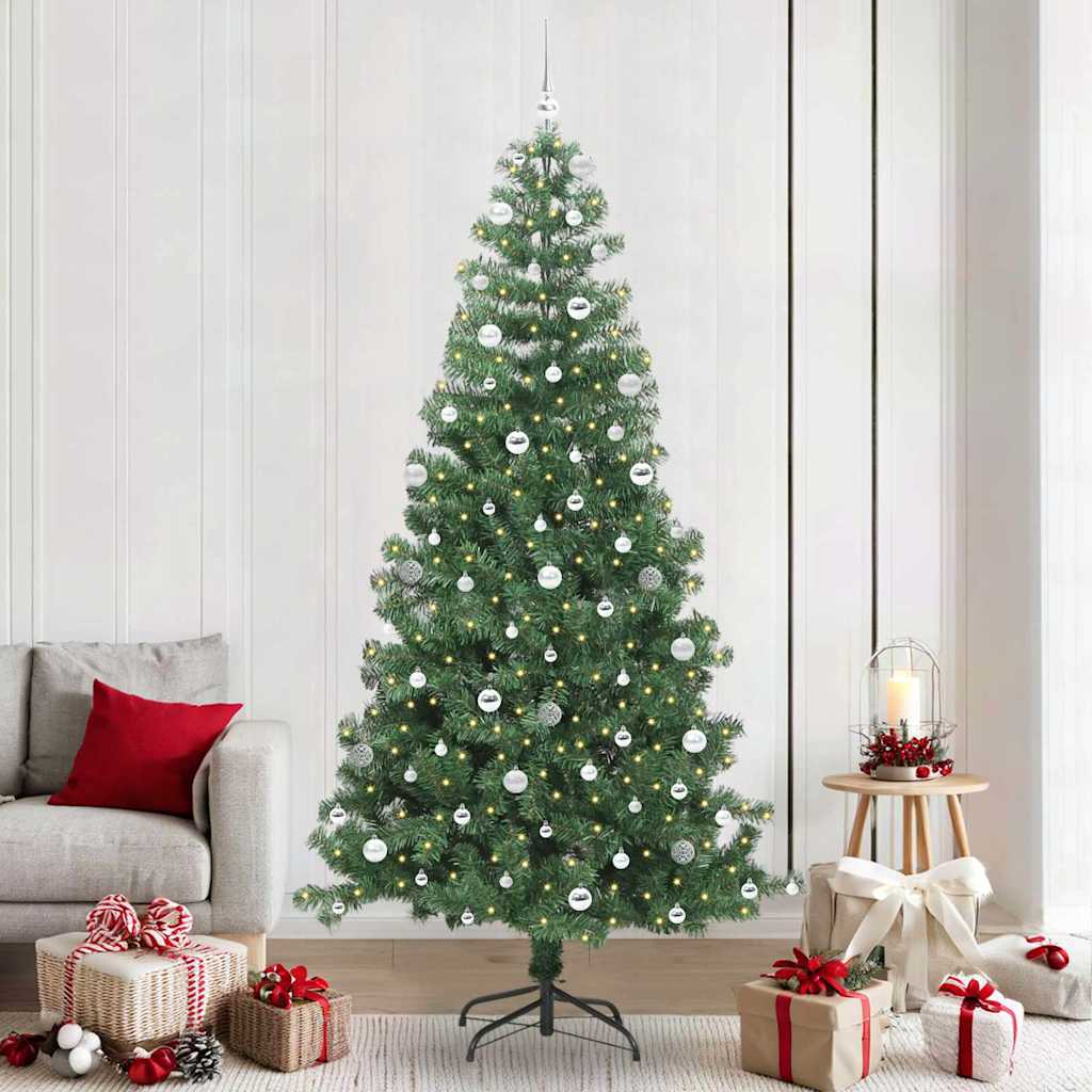 Vidaxl kerstboom met 300 led met standaard groen 240 cm pvc