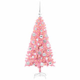 Vidaxl kerstboom met 150 led met standaard roze 120 cm pvc