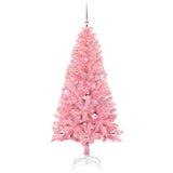 Vidaxl kerstboom met 150 led met standaard roze 150 cm pvc