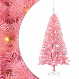 Vidaxl kerstboom met 150 led met standaard roze 150 cm pvc