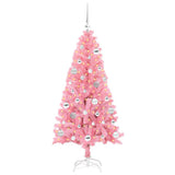 Vidaxl kerstboom met 150 led met standaard roze 150 cm pvc