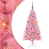 Vidaxl kerstboom met 150 led met standaard roze 150 cm pvc
