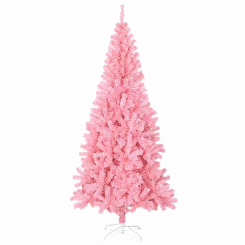 Vidaxl kerstboom met 300 led met standaard roze 180 cm pvc