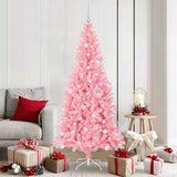 Vidaxl kerstboom met 300 led met standaard roze 180 cm pvc